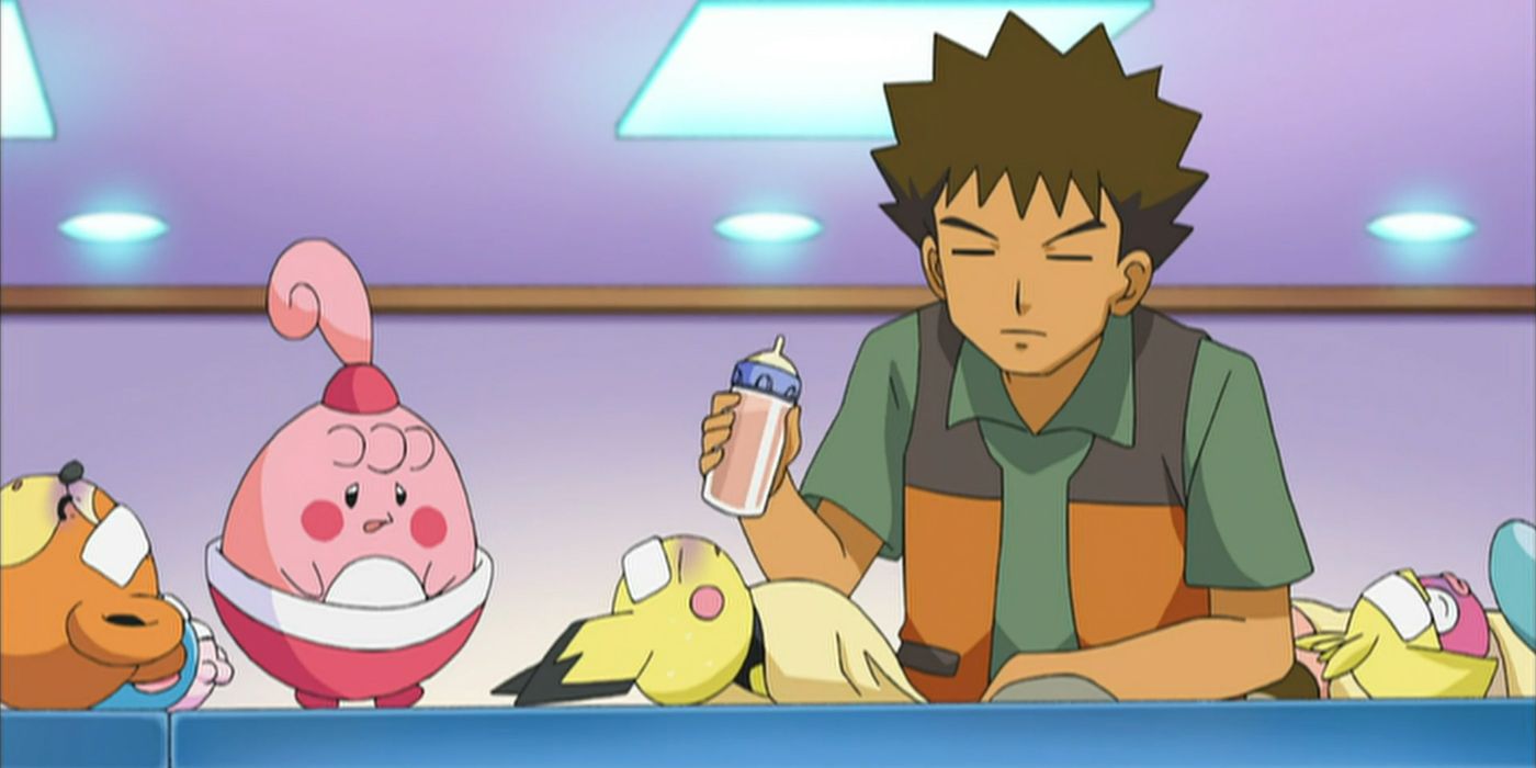 Brock cuida de Pichu envenenado.