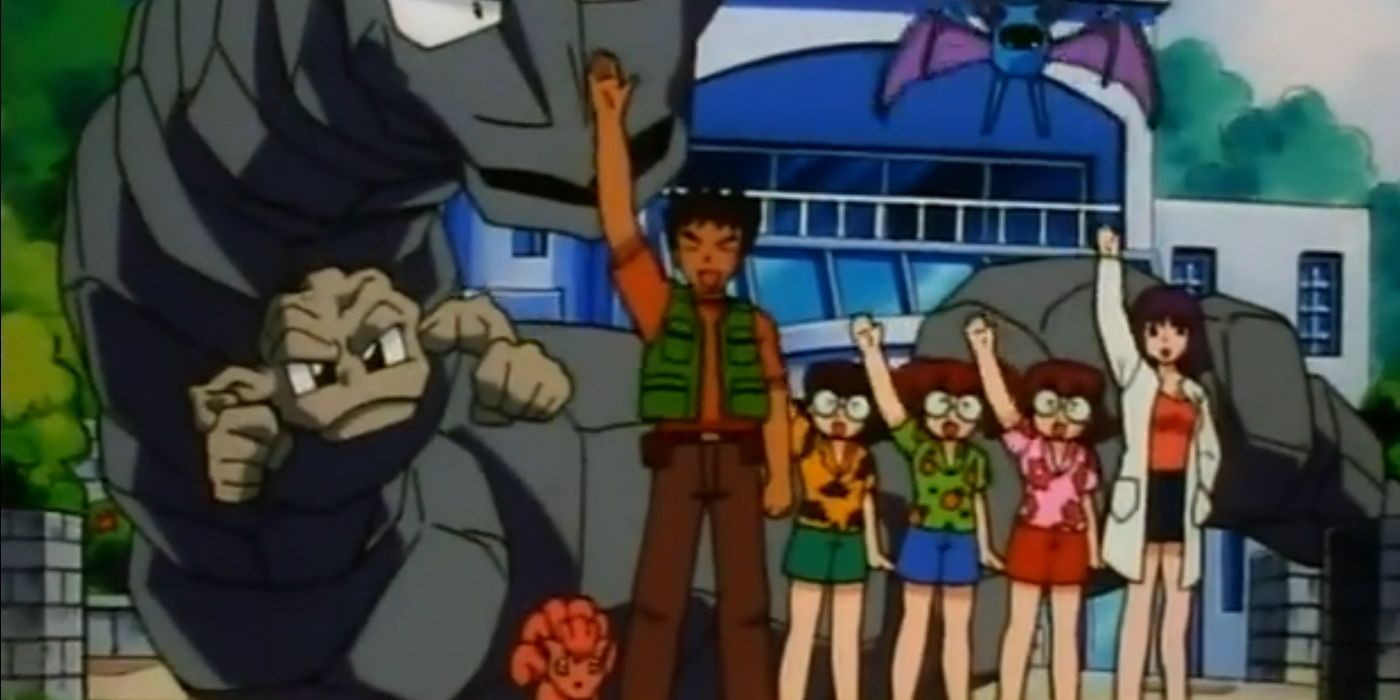 Brock e seus Pokémon se despedem de Ash e Misty.