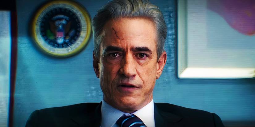 President Ritson declaring war in Secret Invasion