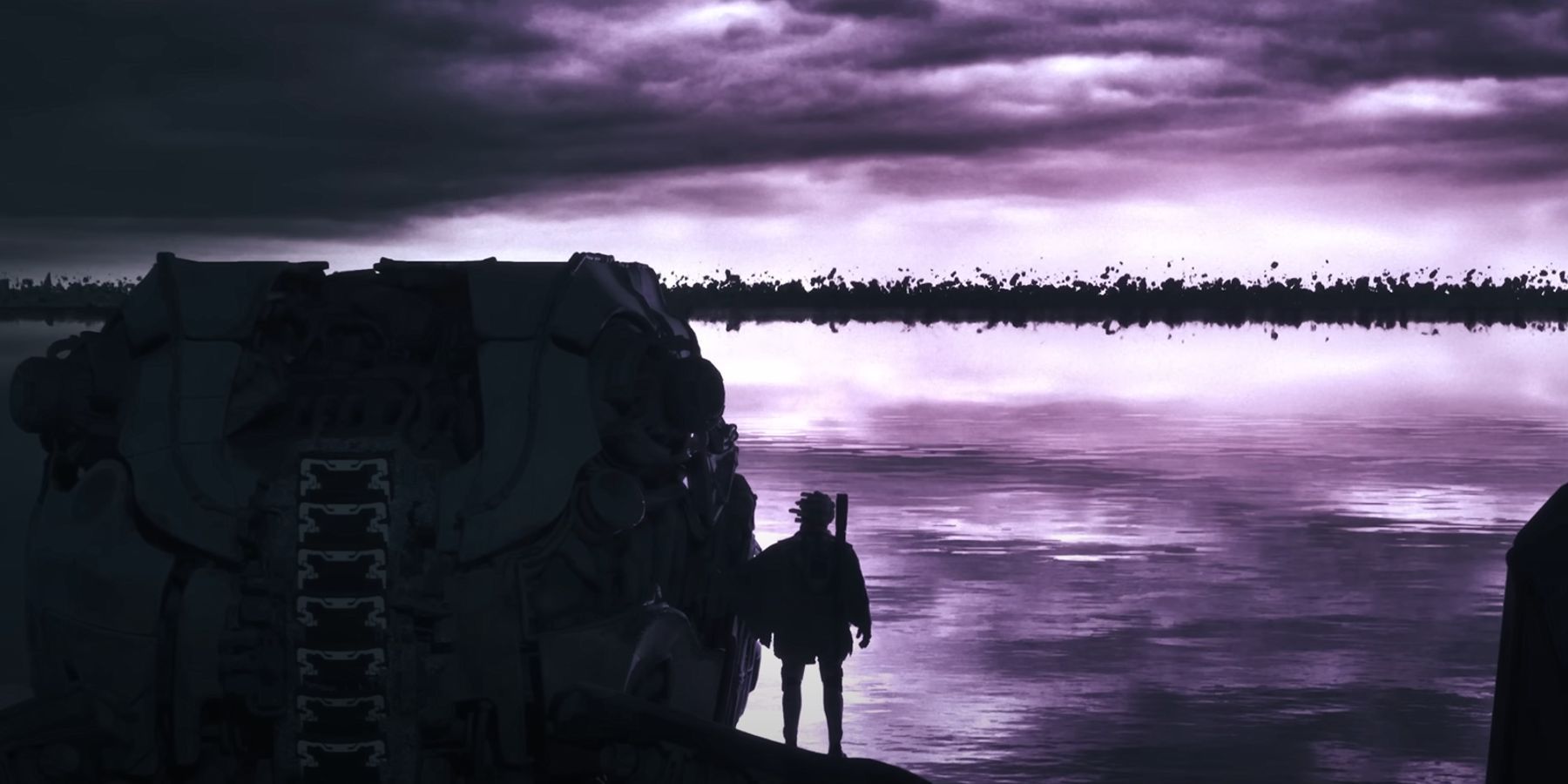 Project Robot reveal trailer screenshot of a character on a mech.