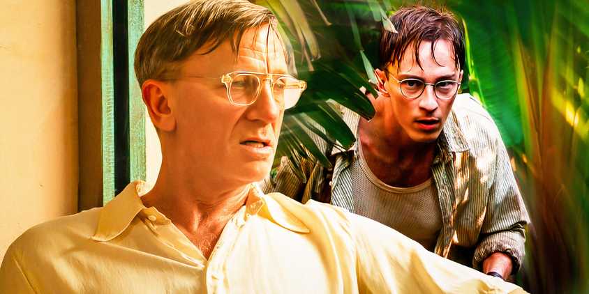 Queer 2024 movie Daniel Craig as Lee and Drew Starkey as Gene