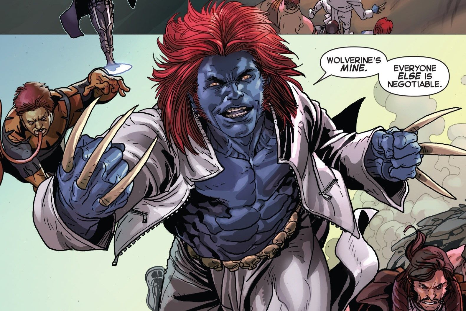 Raze Darkholme e a Irmandade dos Mutantes do Mal atacam os X-Men.