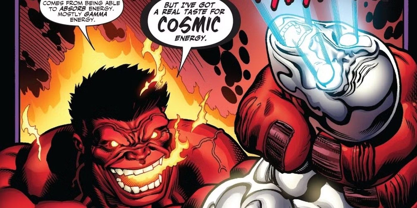 red hulk beats silver surfer