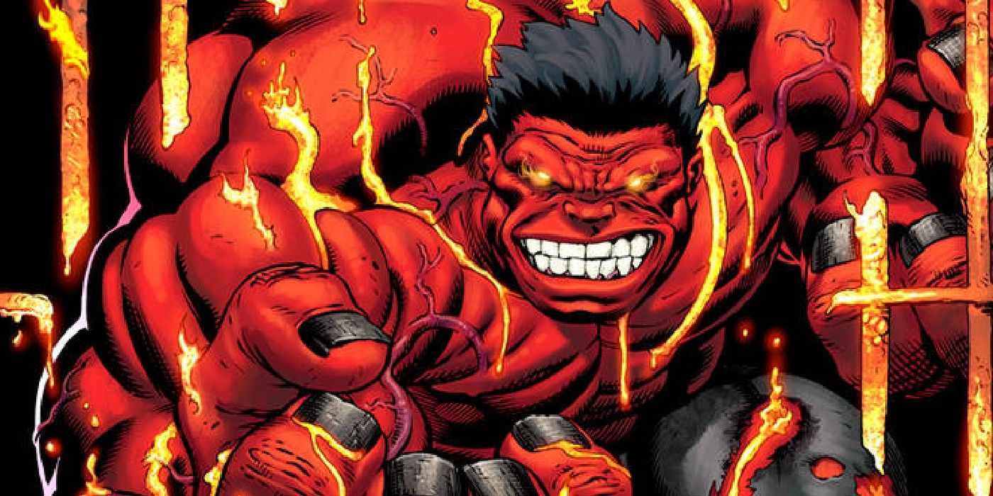 red hulk burning⁣ through prison bars