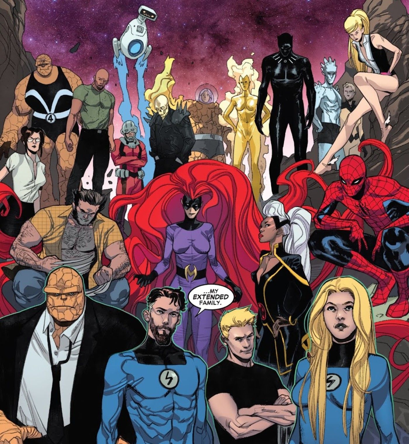 Reed Richards reunites every member of the Fantastic Four ever