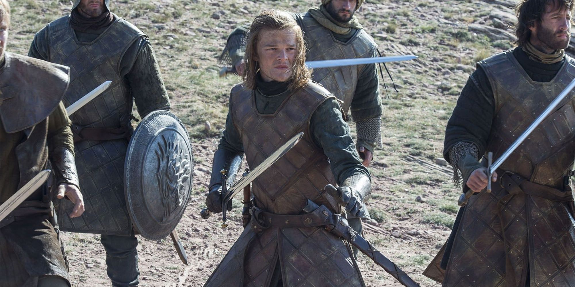 A young Ned Stark fighting in Robert's Rebellion from Game of Thrones