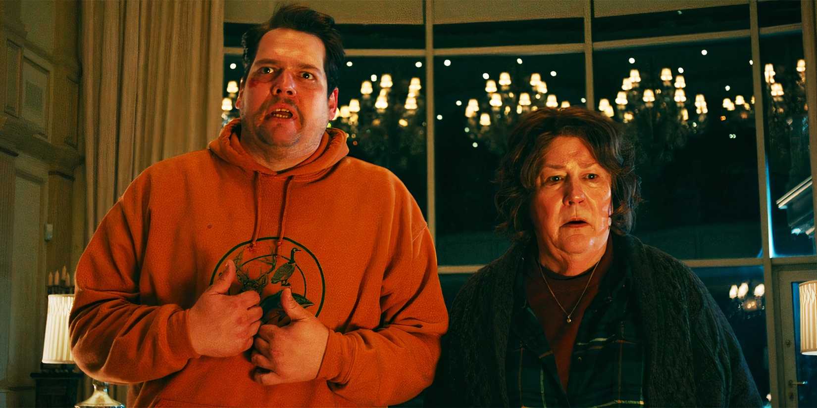 Ruth and Remy looking shocked in The Sticky season 1, episode 6