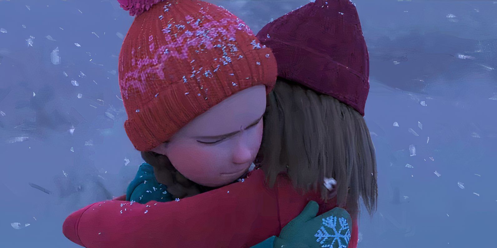 Sam and Charlie hugging in That Christmas
