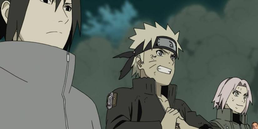 Sasuke, Naruto, and Sakura reunites during the Fourth Great Ninja War