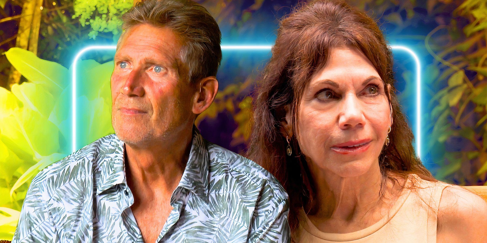 image of Gerry Turner &amp; Theresa Nist from the golden bachelor looking sad and worried