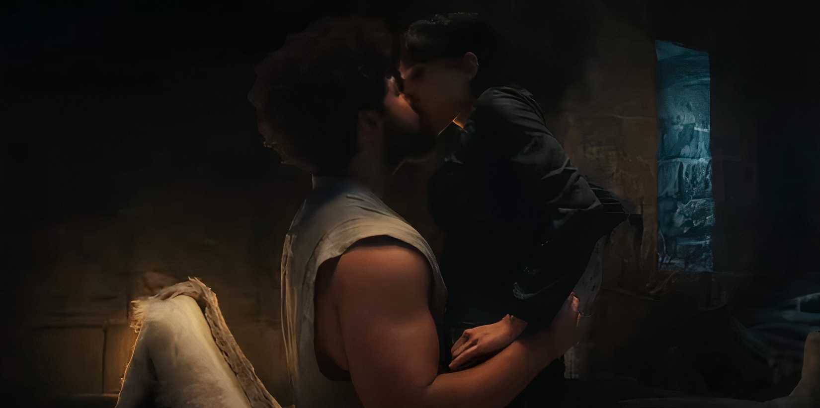 Faile and Perrin snogging in the Wheel of Time Season 3 trailer