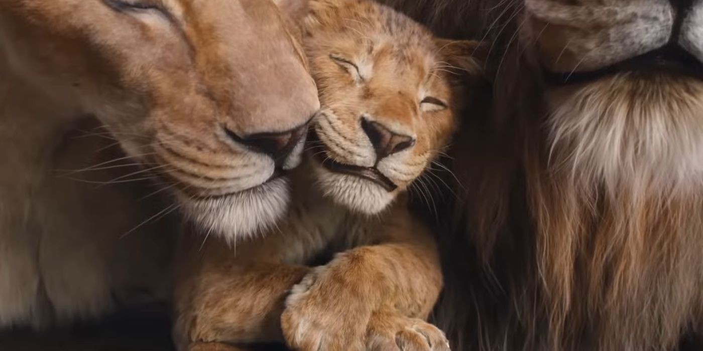 Jaunąjį Mufasą priglaudė jo tėvai filme „Mufasa The Lion King“.