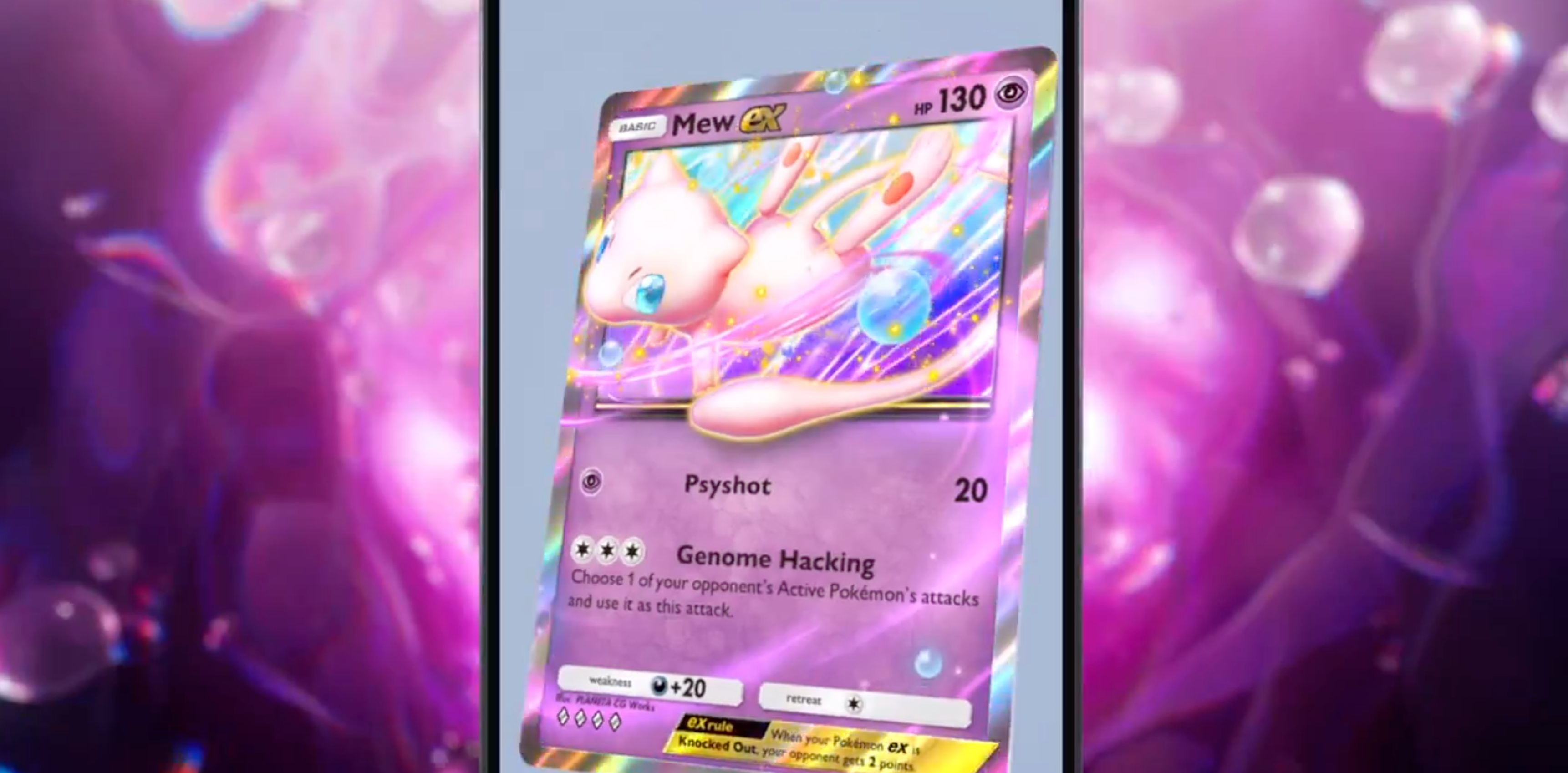 New Mew ex card from Pokemon TCG Pocket