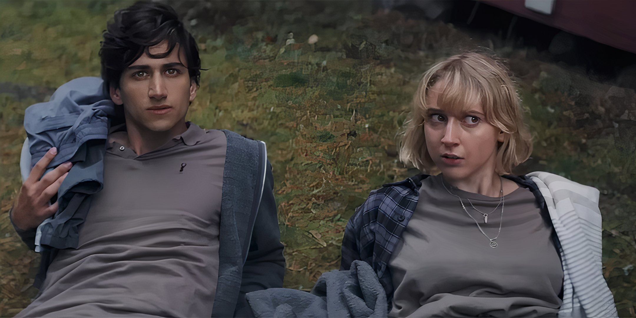 Sebastian Croft&rsquo;s Sam and Maisie Ayres' Jessie laying on the ground looking concerned at something in Get Away