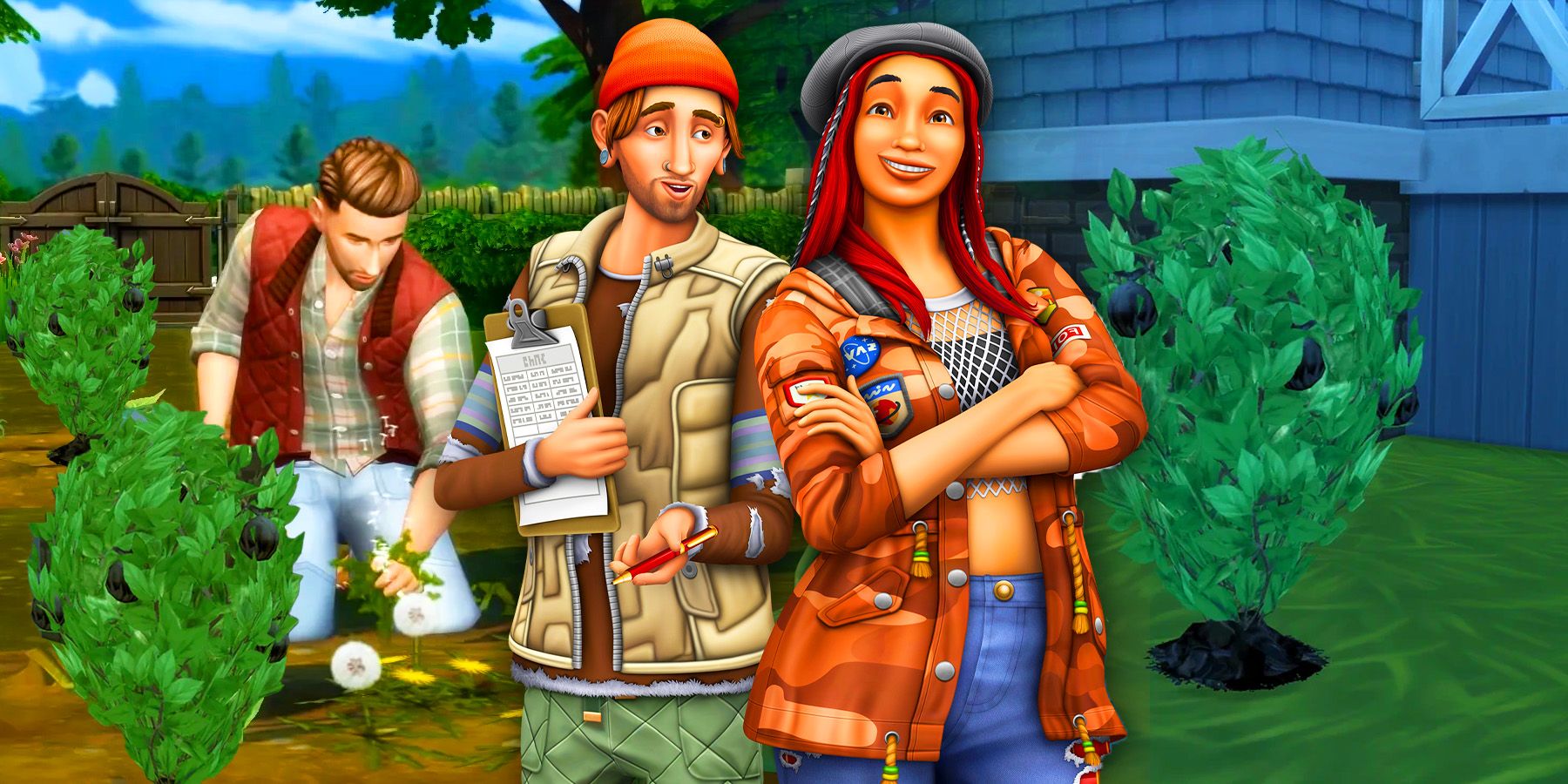 Sims 4 characters with the trash fruit