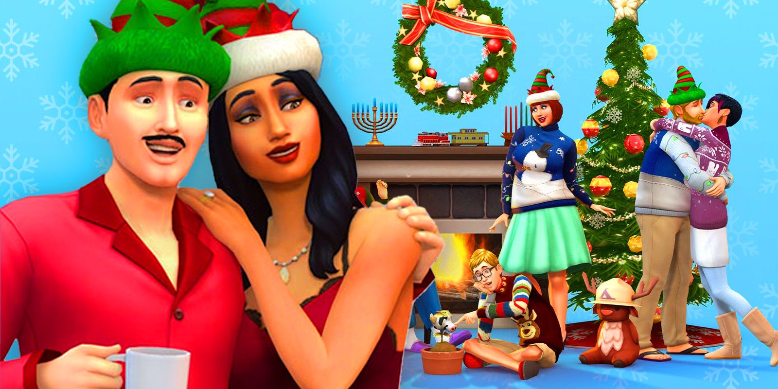 Christmass imagery from Sims 4