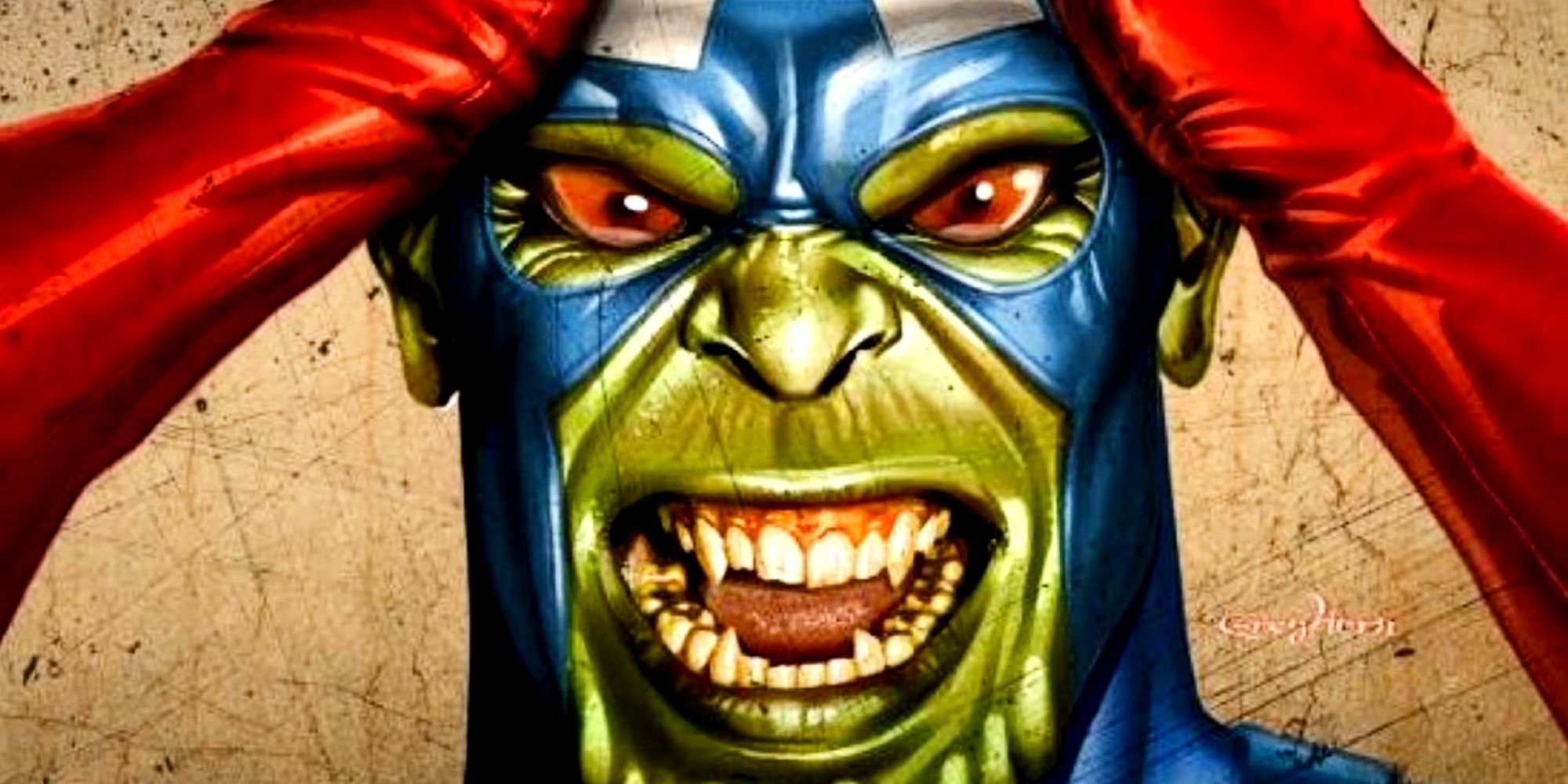 Skrull posing as Captain America in Marvel Comics' Secret Invasion