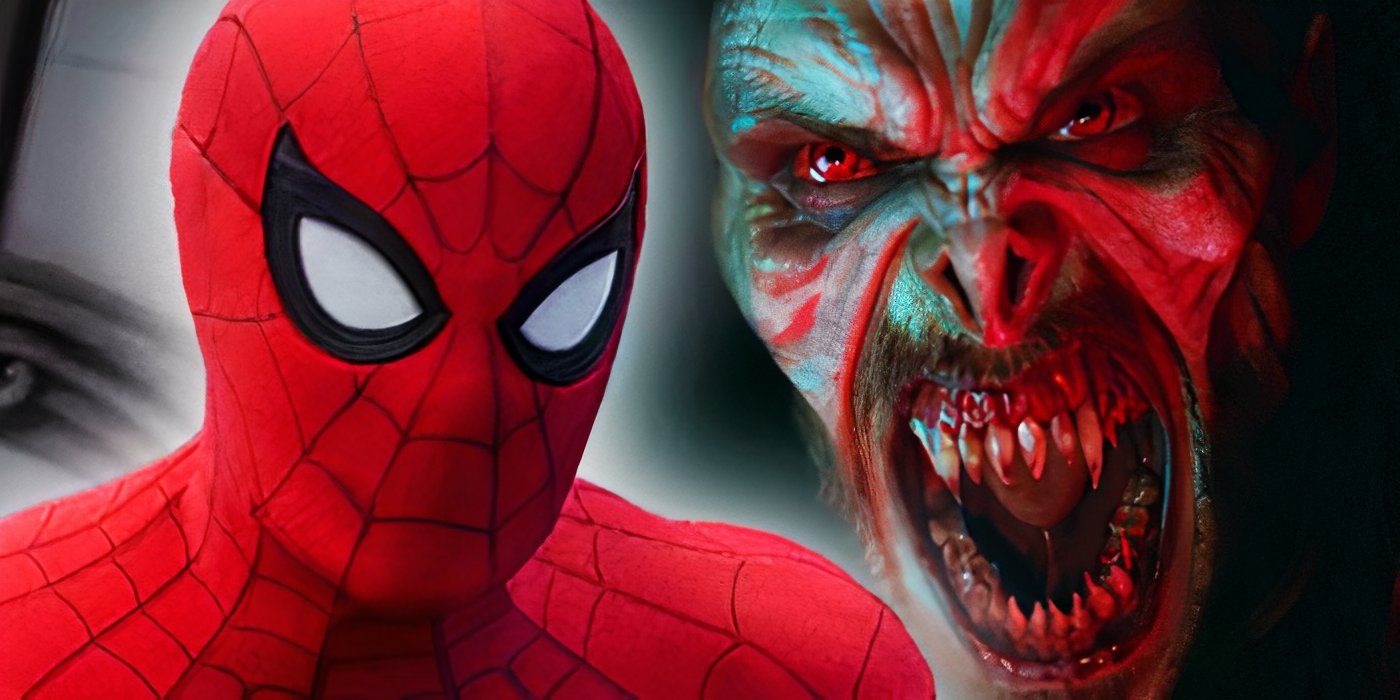 Spider-Man in No Way Home and Morbius showing his teeth