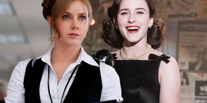 Split image of Amy Adams and Rachel Brosnahan