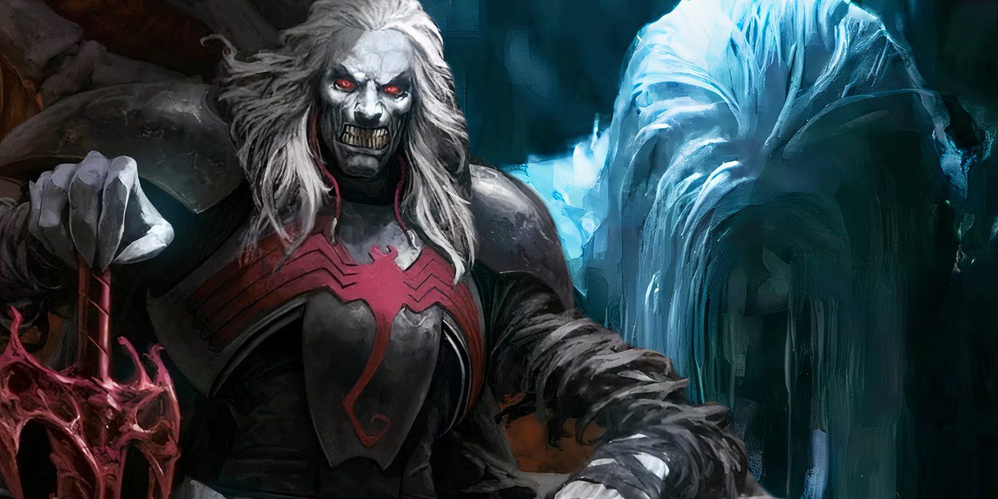 Split image of Knull in Venom 3 and Knull in the comics