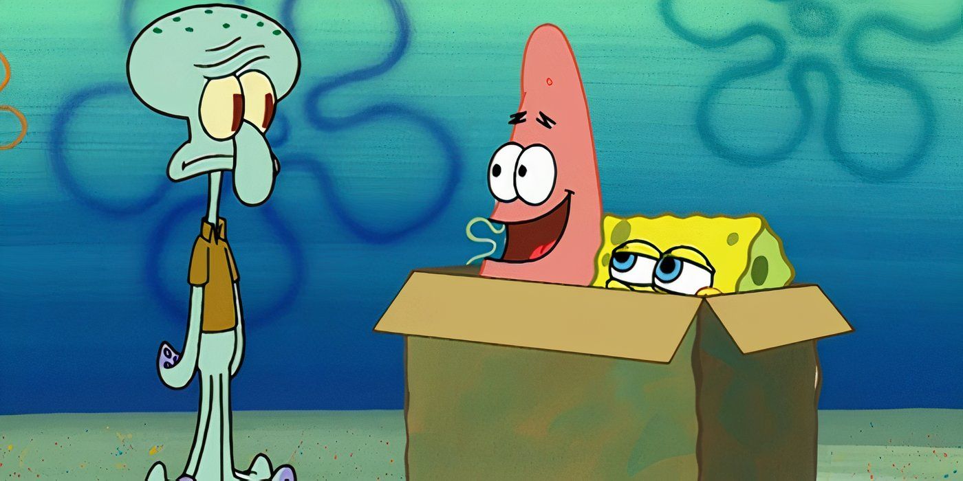 SpongeBob and Patrick in their idiot box