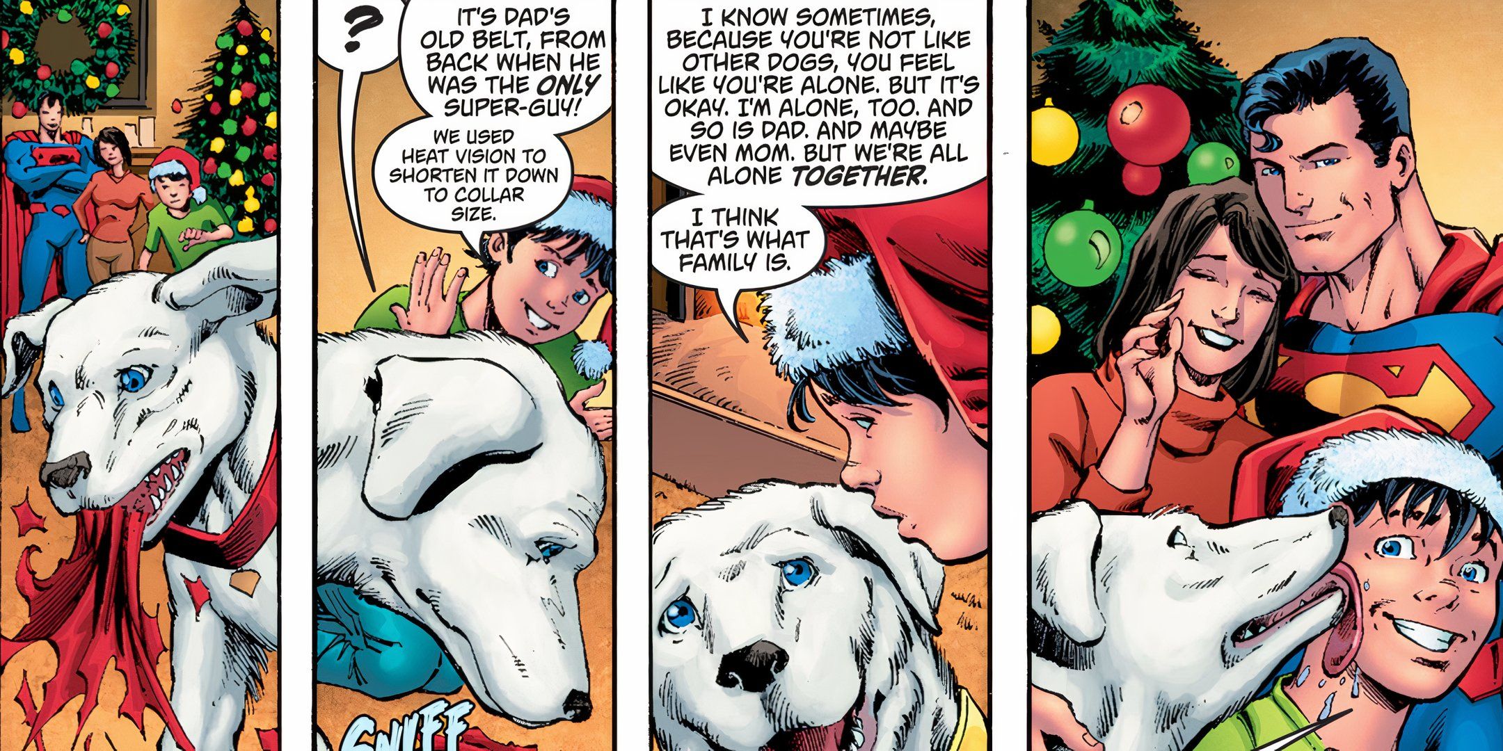 Superboy 送给 Krypto 一份 DC 礼物