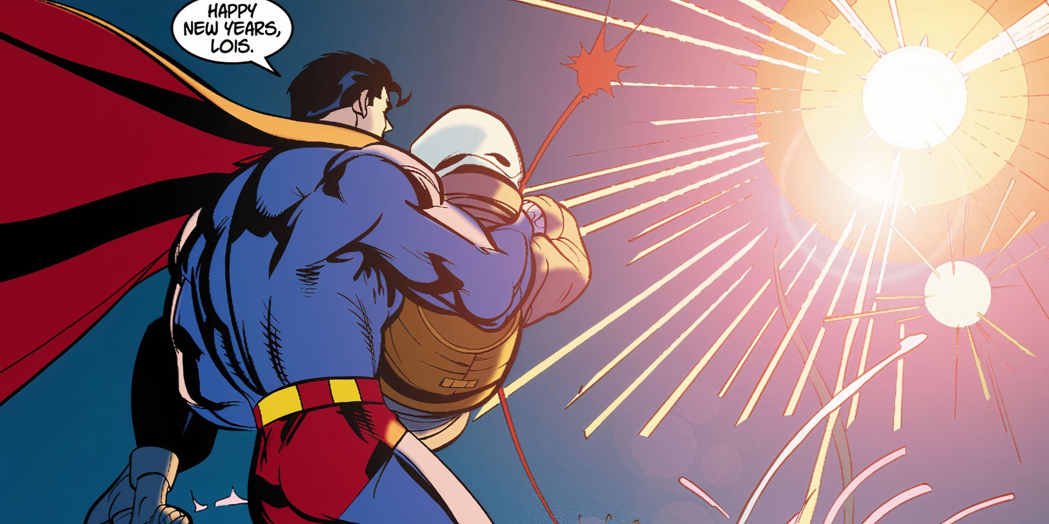 Superman celebra el Año Nuevo con Lois, DC