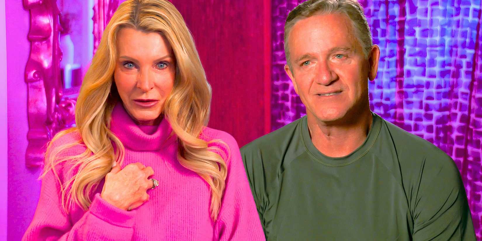 image of Joan Vassos & Chock Chapple from the golden bachelorette looking sad and intense