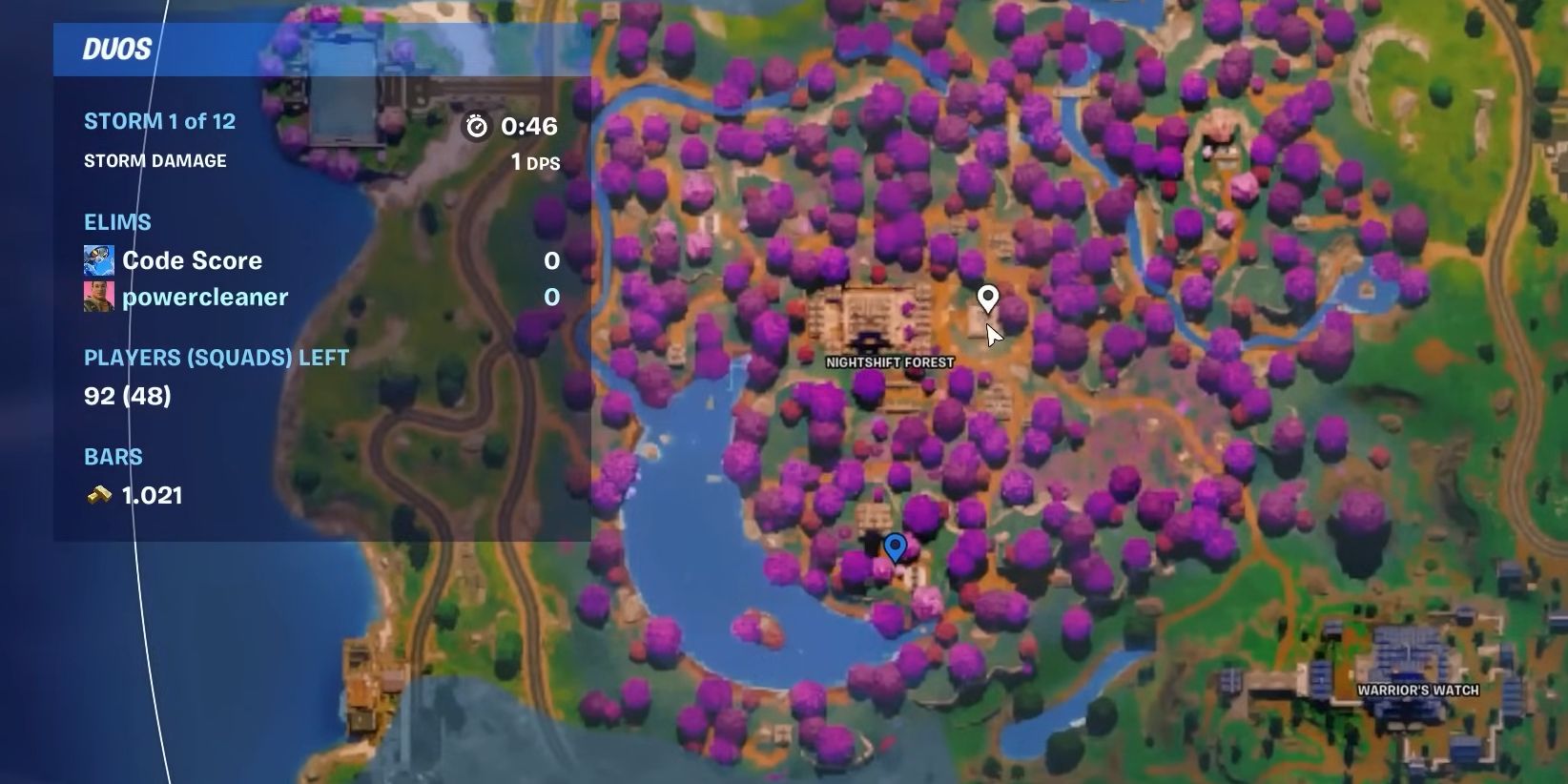 The Mythic Vault in Nighshift Forest in Fortnite.