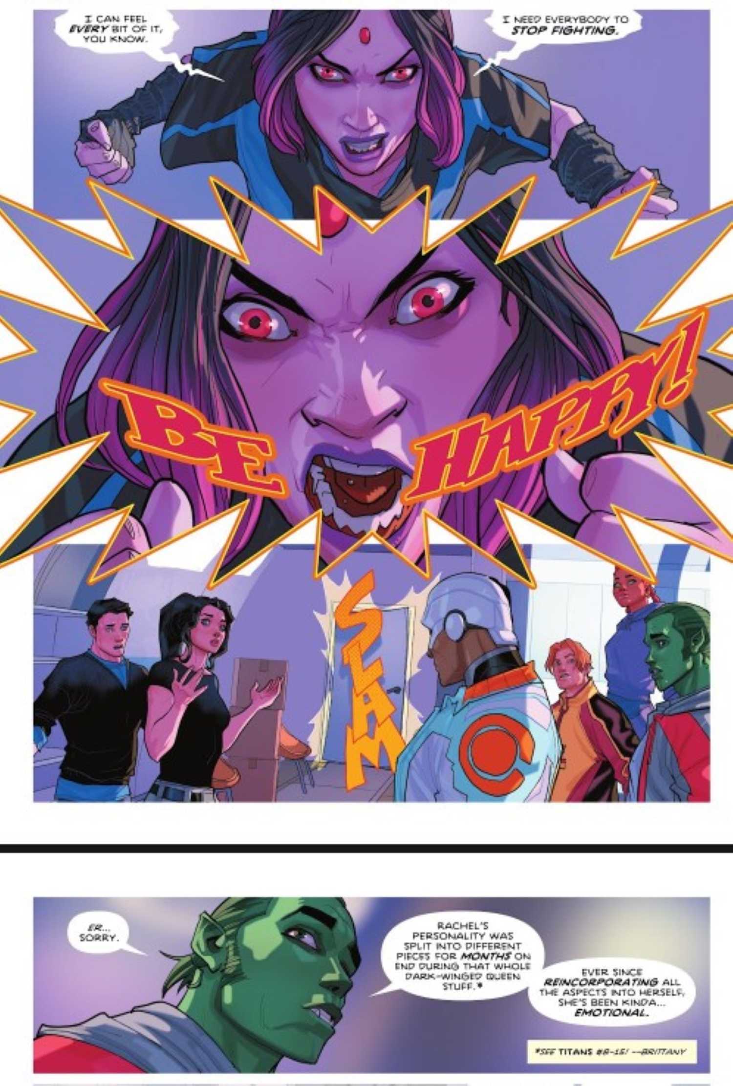 Titans #18 Raven Beast Boy Dark Winged Queen