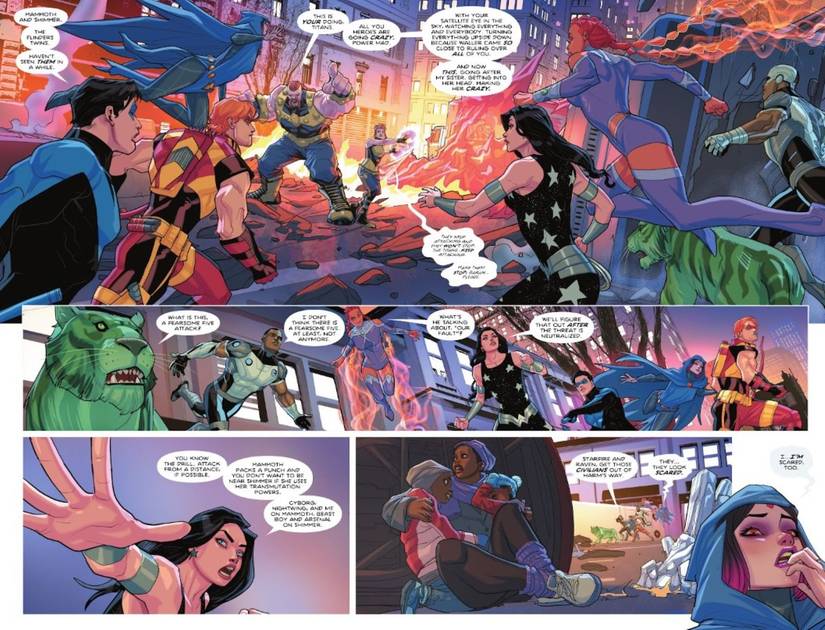 Titans #18 Raven freak out