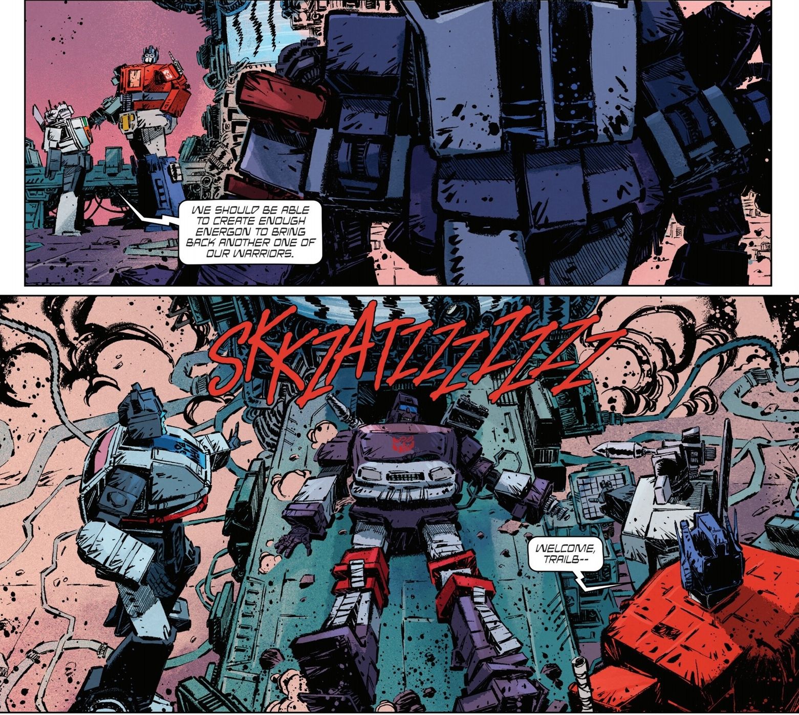 Comic Panels: The Autobots Recover the Trailbreaker