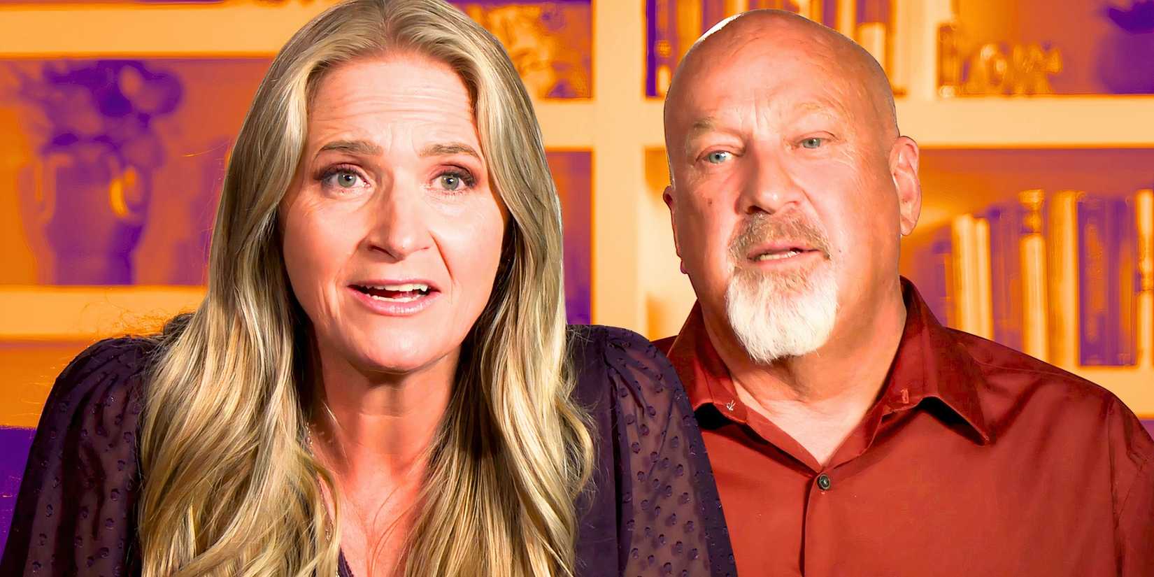 Sister Wives' Christine Brown and David Woolley looking intense