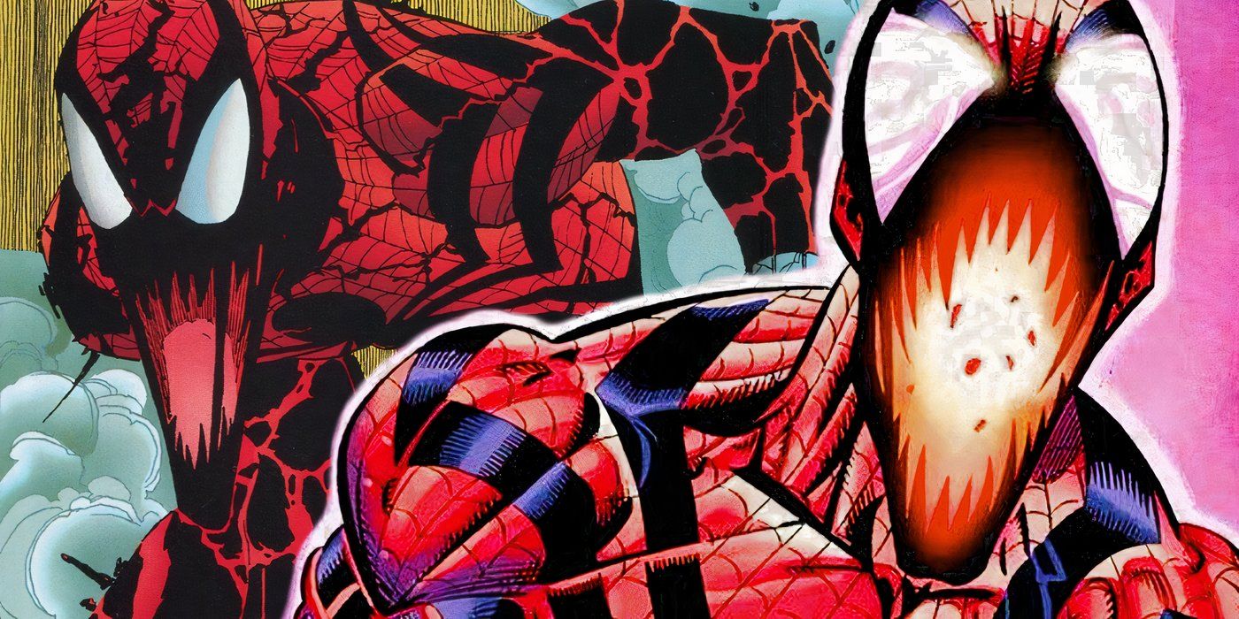 Dripping Spider-Carnage to the left and yelling Spider-Carnage to the right