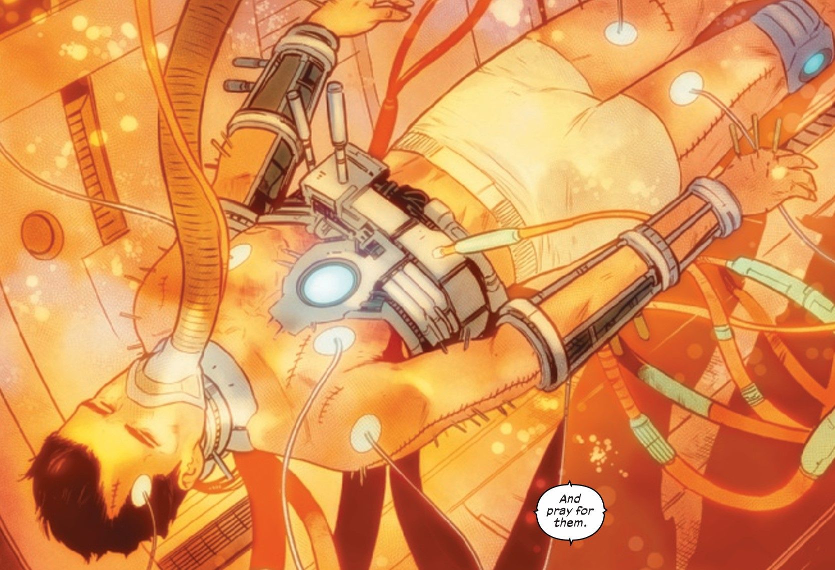 Ultimate Tony Stark is revealed to be alive in a healing pod on the final page of The Ultimates (2024) #7