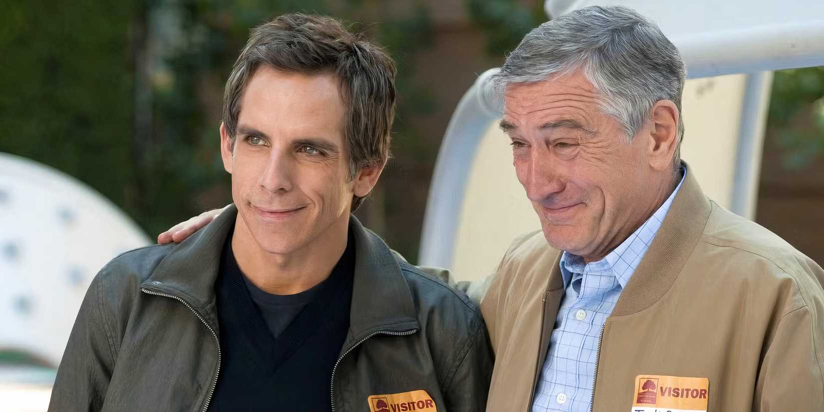 Ben Stiller and Robert De Niro standing side by side in Little Fockers