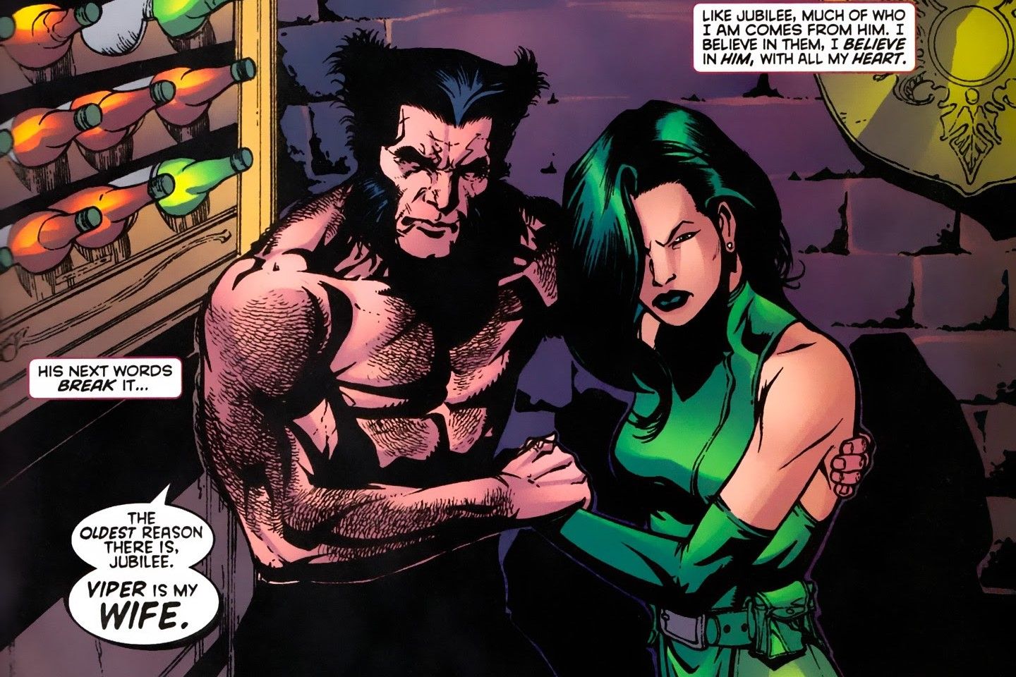 Wolverine anuncia que é casado com Viper.