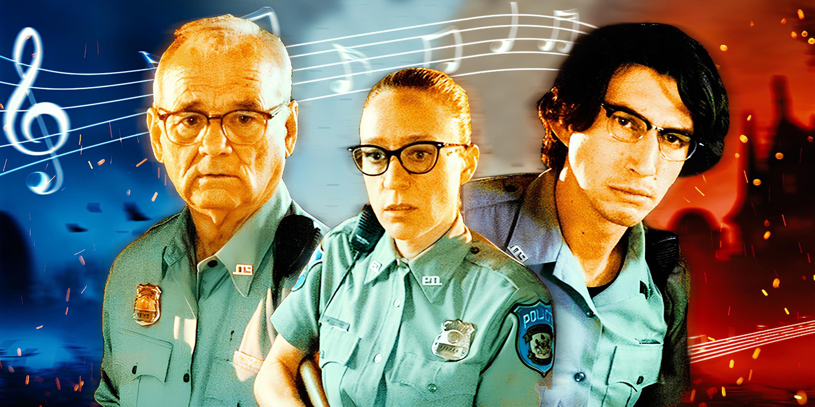 Cliff, Mindy, and Ronnie all from The Dead Don&rsquo;t Die in front of a background with musical notes