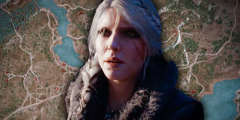Witcher 4 Ciri in front of map