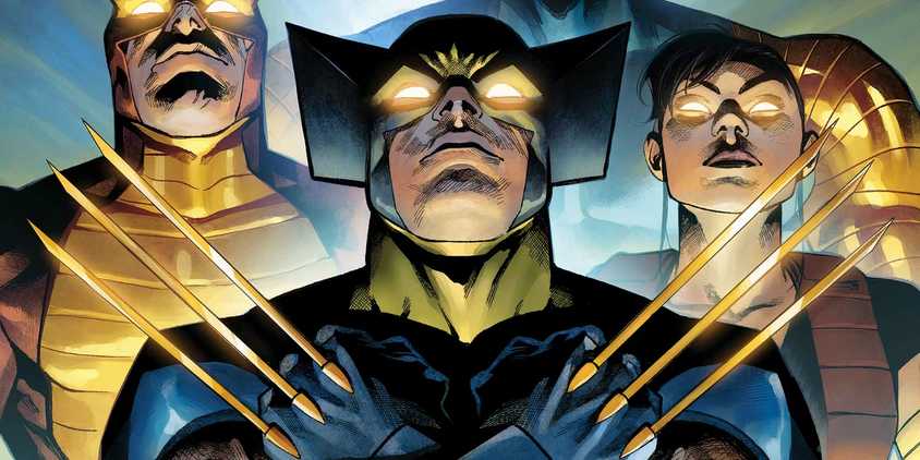 Wolverine #5 cover Logan gold Adamantine
