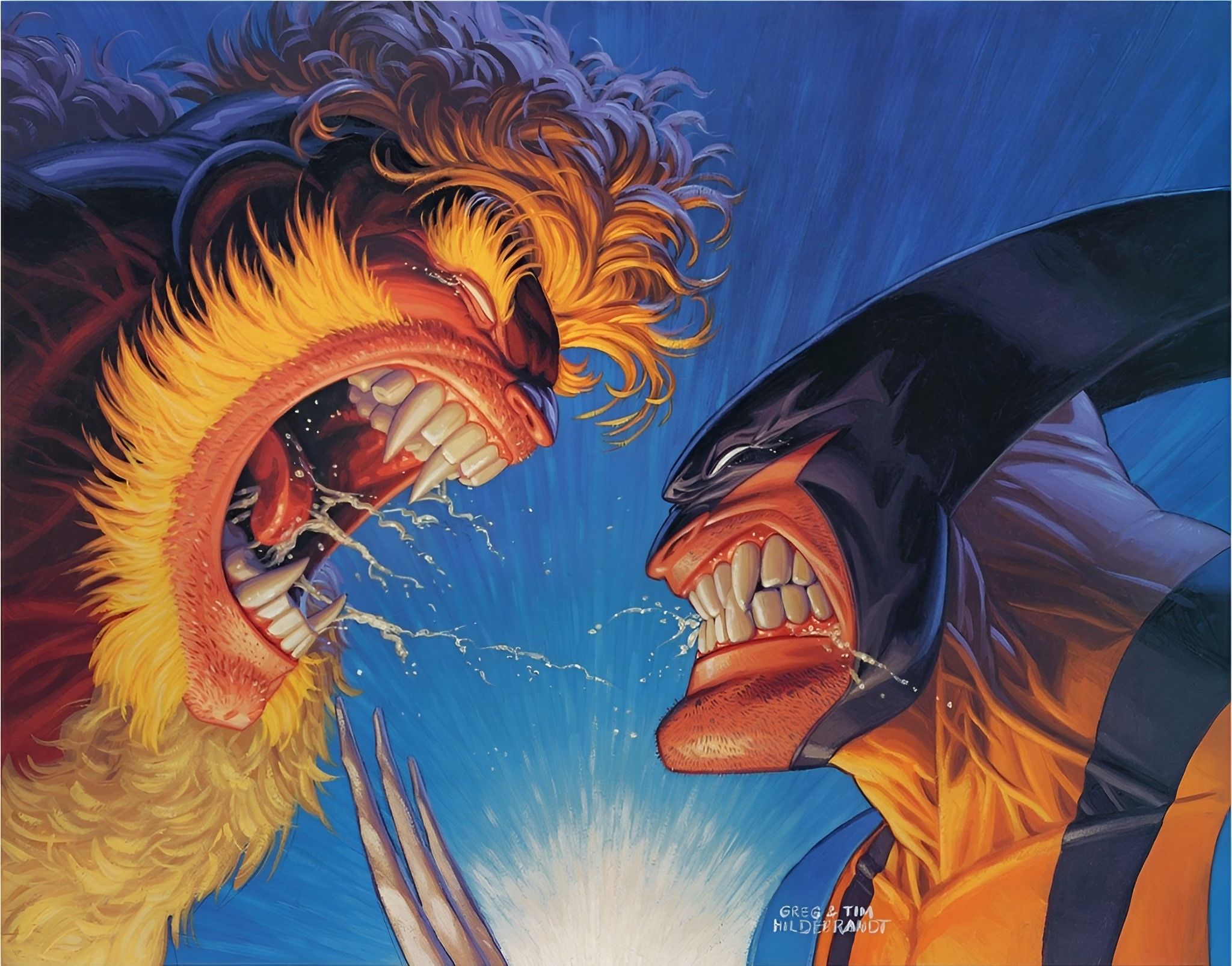 Wolverine and Sabretooth clash in a ferocious showdown.