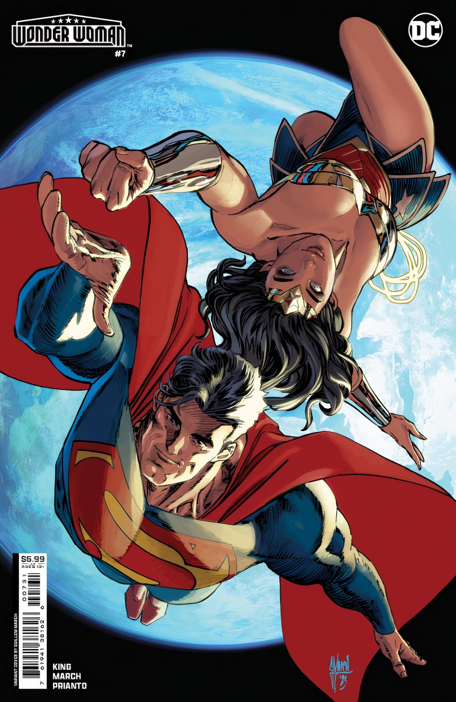 Wonder Woman #7 cover featuring superman