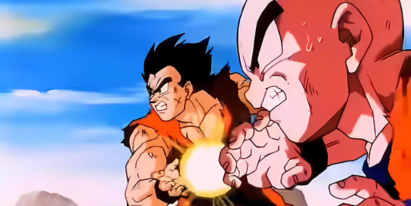 Yamcha and Krillin join forces to debilitate Cell.
