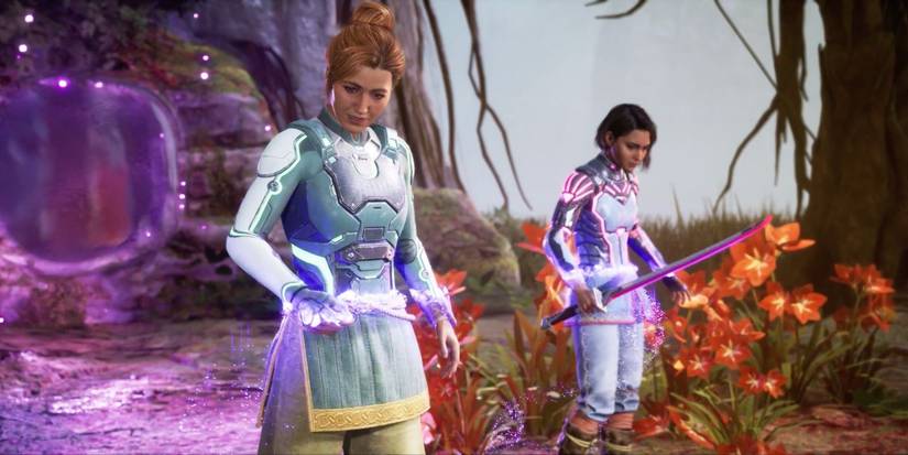 Zoe and Mio's outfits transforming in Split Fiction