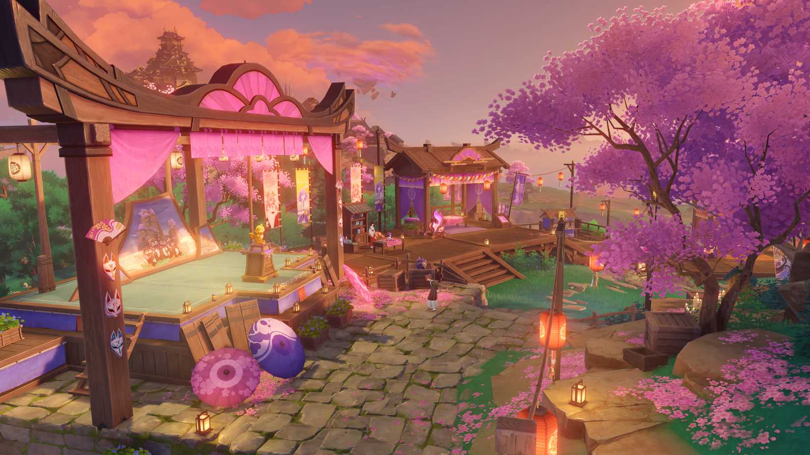 The Mikawa Flower Festival in Genshin Impact.