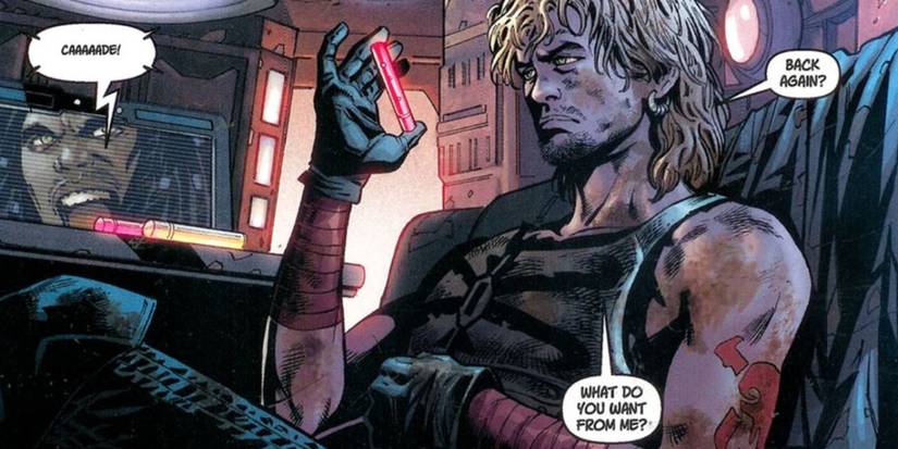 Cade Skywalker's friend trying to talk him out of using Death Sticks in Star Wars.