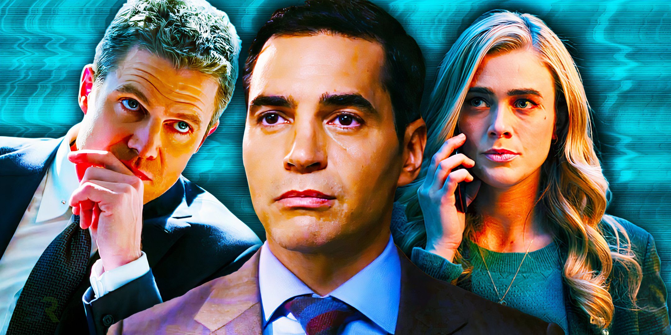 Stephen Amell em Suits: LA, Ramon Rodriguez em Will Trent e Melissa Roxburgh em Hunting Party.