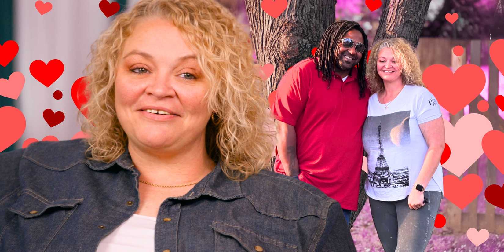 1000-Lb Sisters’ Amanda Halterman smiles next to a shot of her and new boyfriend posing together amid hearts.