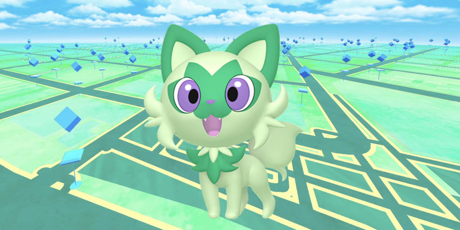 A Shiny Sprigatito Pokemon GO