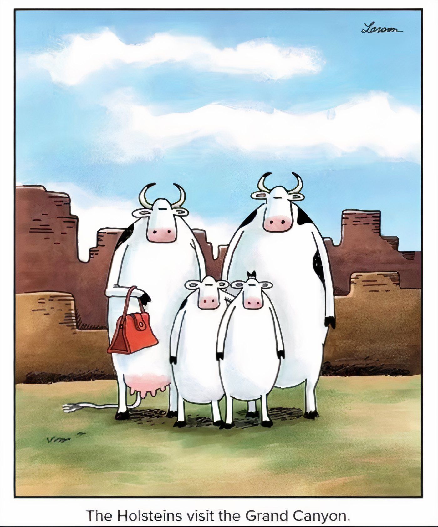 Famiglia Holstein durante una vacanza al Grand Canyon
